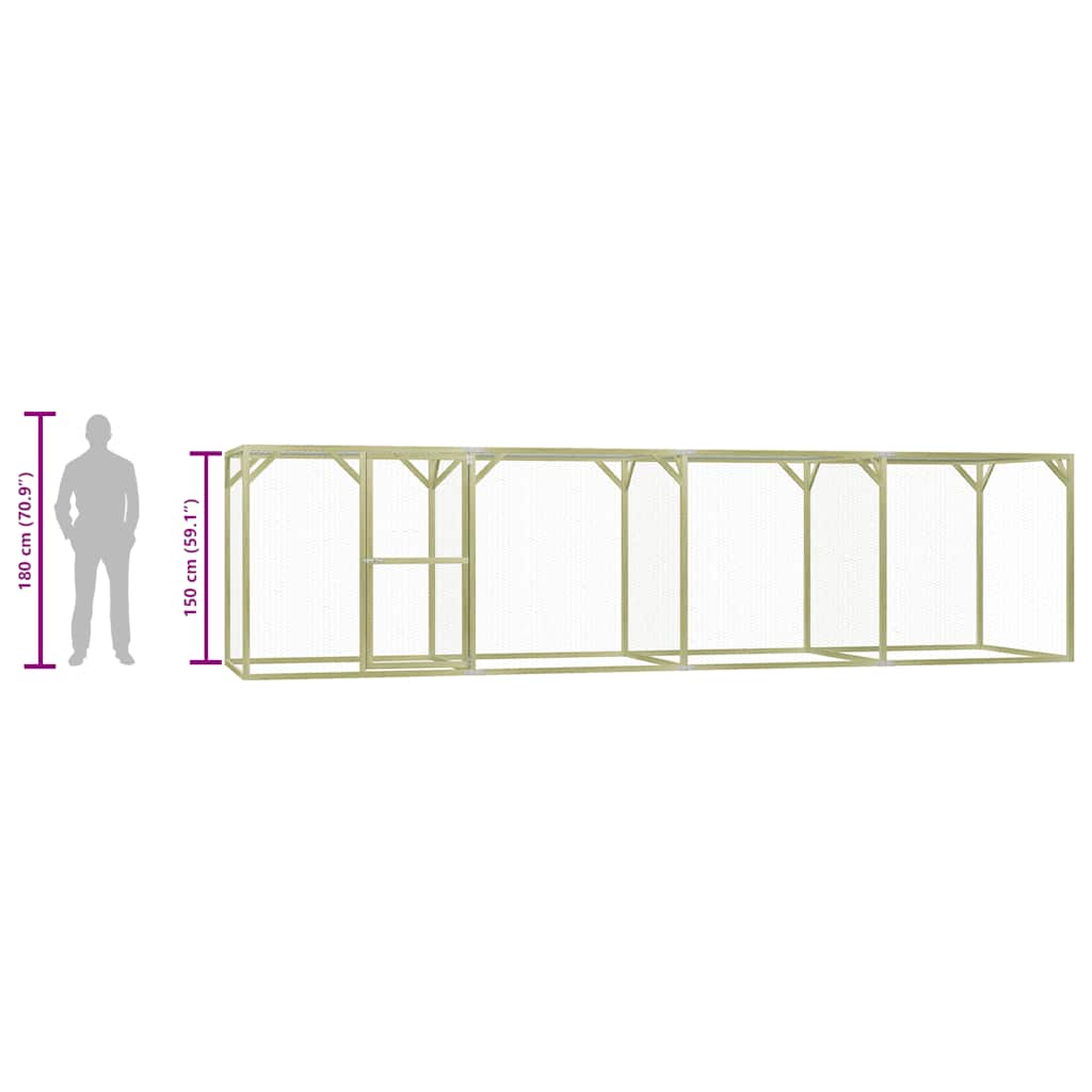 Kippenhok 1,5x6x1,5 m geïmpregneerd grenenhout is nu te koop bij PeponiXL, paradijselijk wonen!