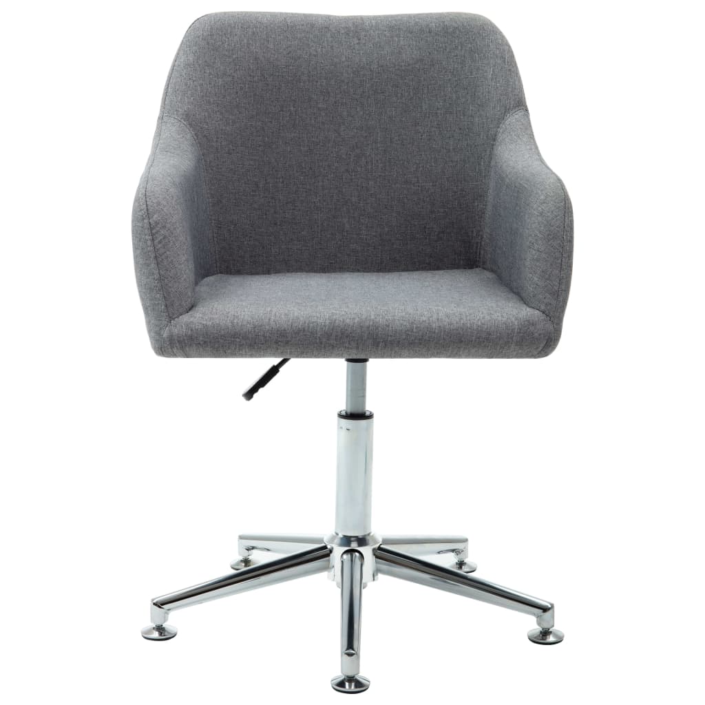 Eetkamerstoelen 4 st draaibaar stof lichtgrijs is nu te koop bij PeponiXL, paradijselijk wonen!