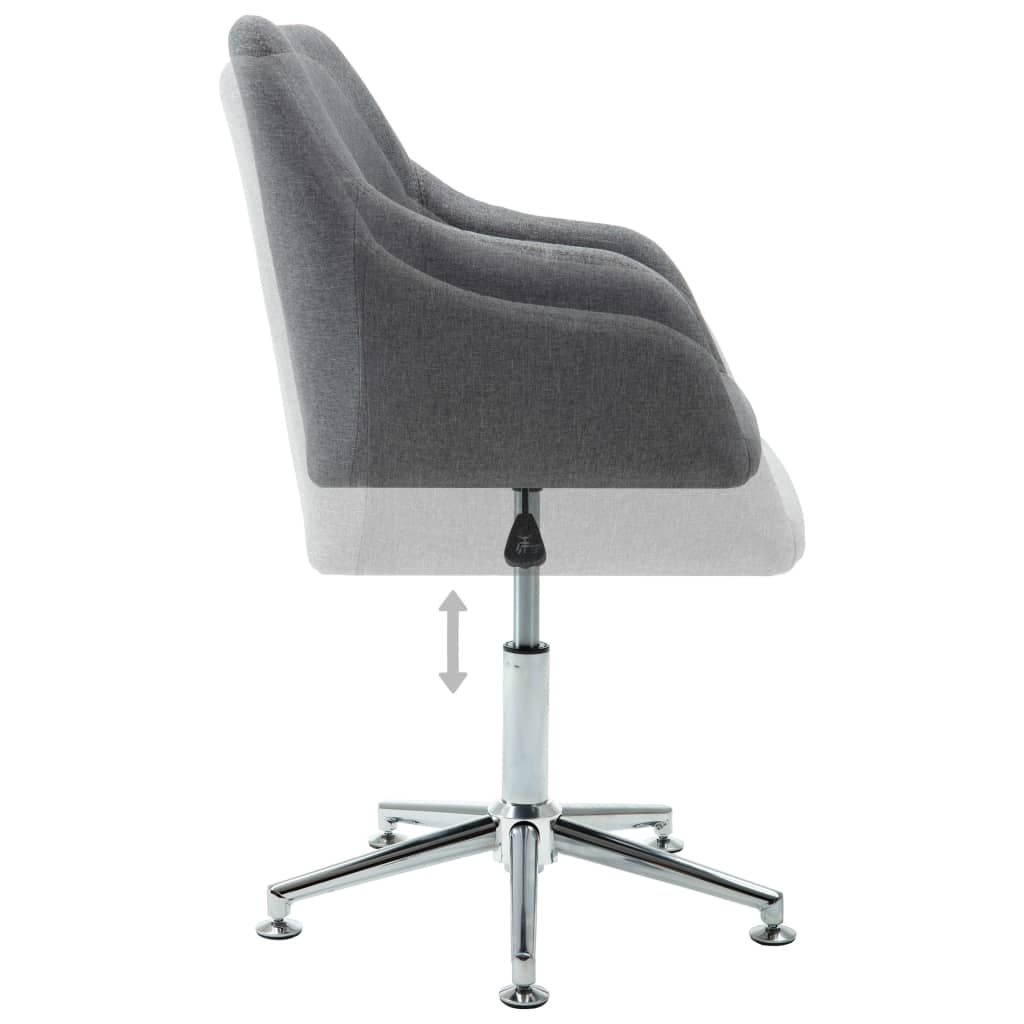 Eetkamerstoelen 4 st draaibaar stof lichtgrijs is nu te koop bij PeponiXL, paradijselijk wonen!