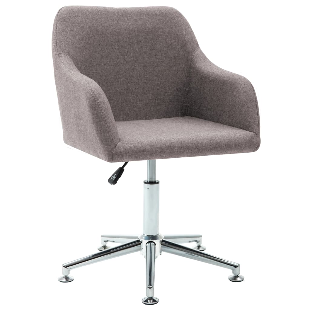 Eetkamerstoelen 4 st draaibaar stof taupe is nu te koop bij PeponiXL, paradijselijk wonen!