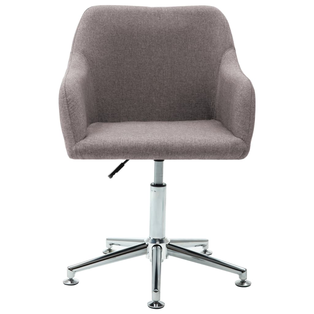Eetkamerstoelen 4 st draaibaar stof taupe is nu te koop bij PeponiXL, paradijselijk wonen!