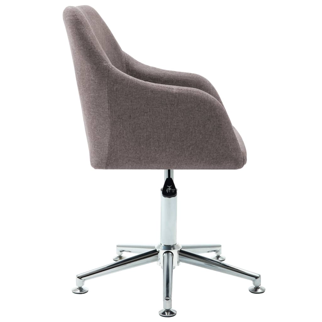 Eetkamerstoelen 4 st draaibaar stof taupe is nu te koop bij PeponiXL, paradijselijk wonen!