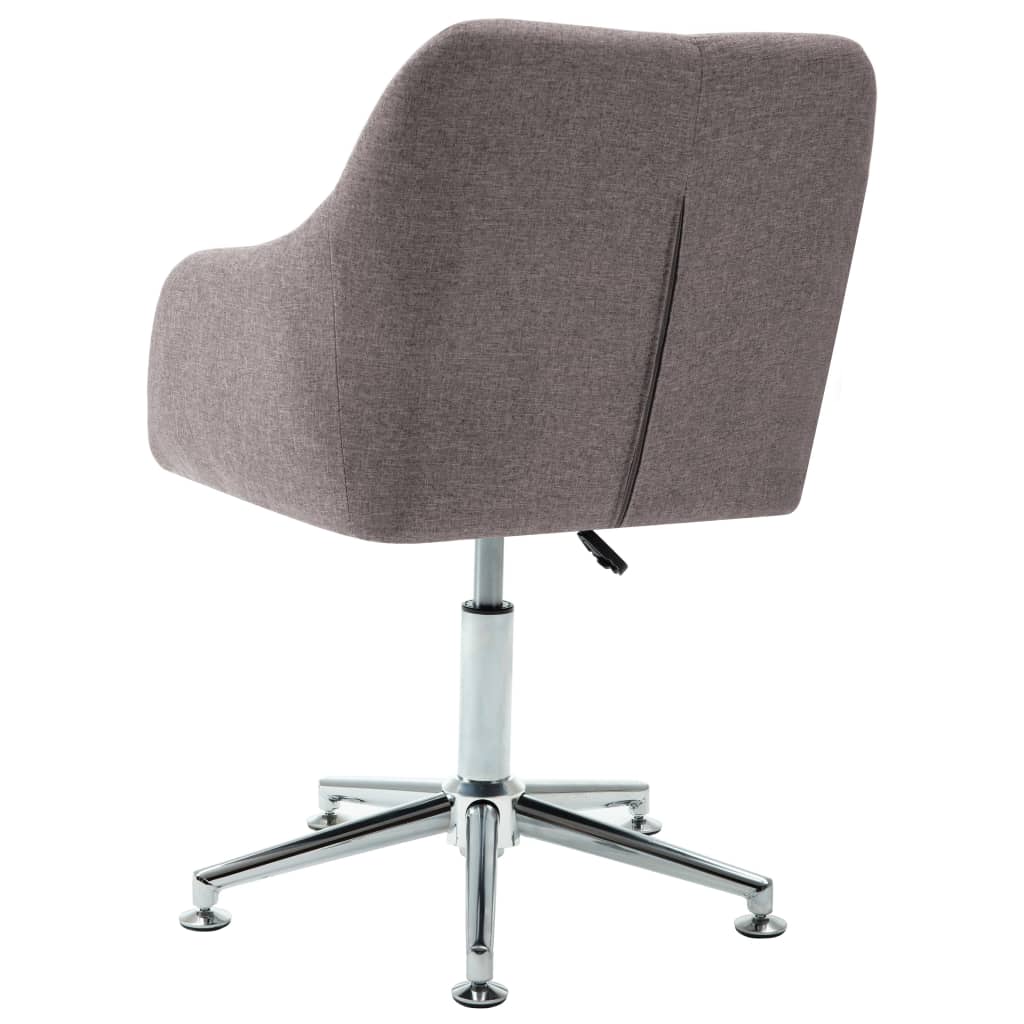 Eetkamerstoelen 4 st draaibaar stof taupe is nu te koop bij PeponiXL, paradijselijk wonen!