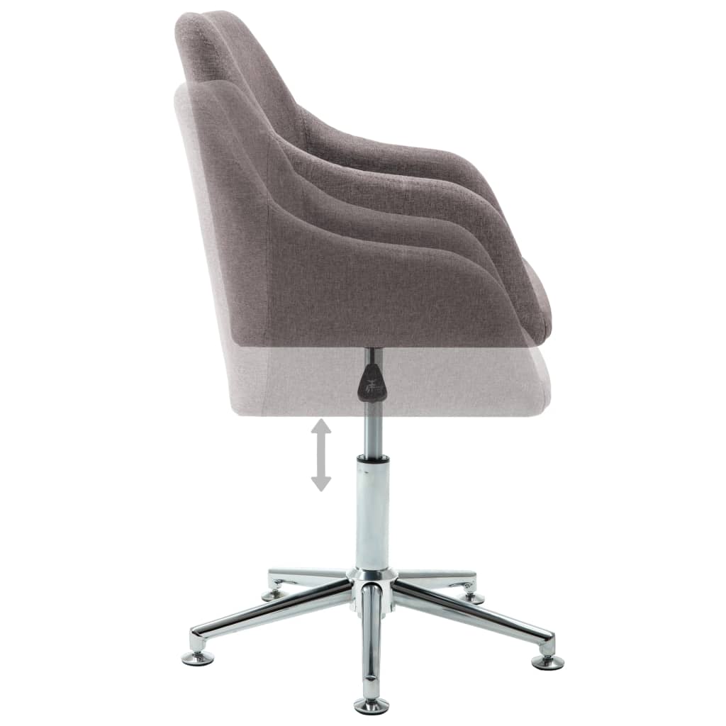 Eetkamerstoelen 4 st draaibaar stof taupe is nu te koop bij PeponiXL, paradijselijk wonen!