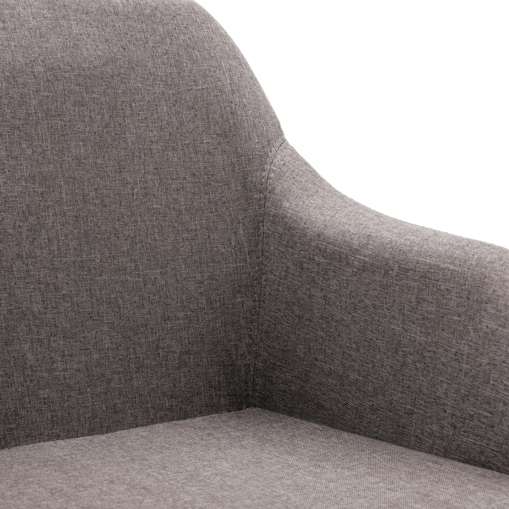 Eetkamerstoelen 4 st draaibaar stof taupe is nu te koop bij PeponiXL, paradijselijk wonen!