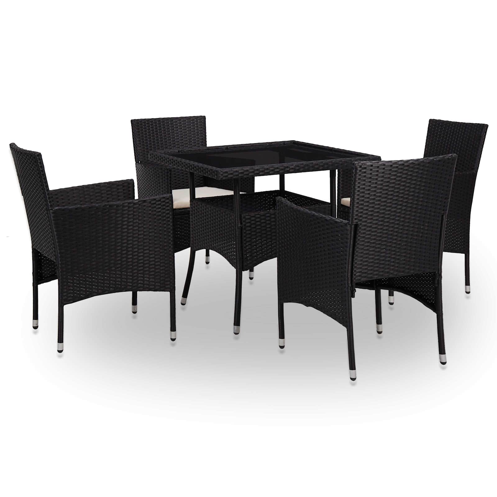 Meubelset 5 pcs Zwart is nu te koop bij PeponiXL, paradijselijk wonen!