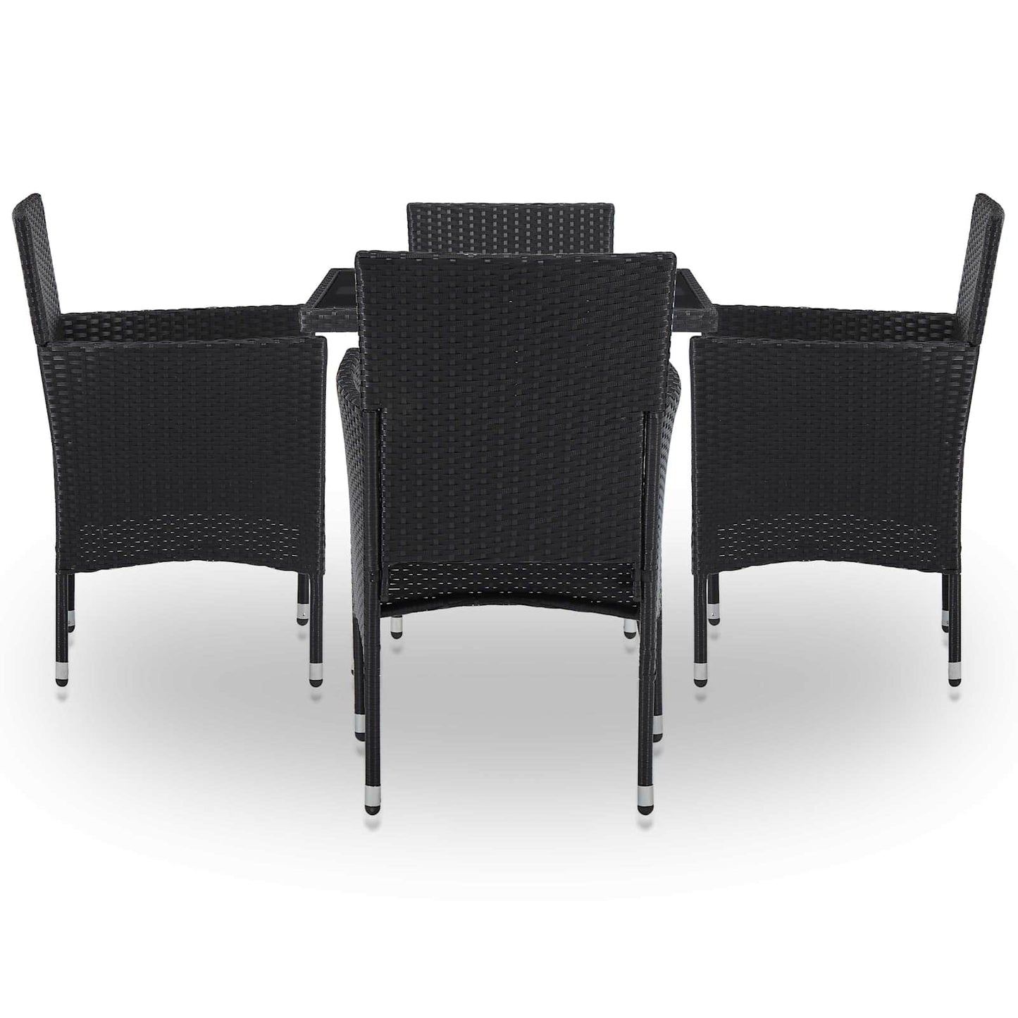 Meubelset 5 pcs Zwart is nu te koop bij PeponiXL, paradijselijk wonen!