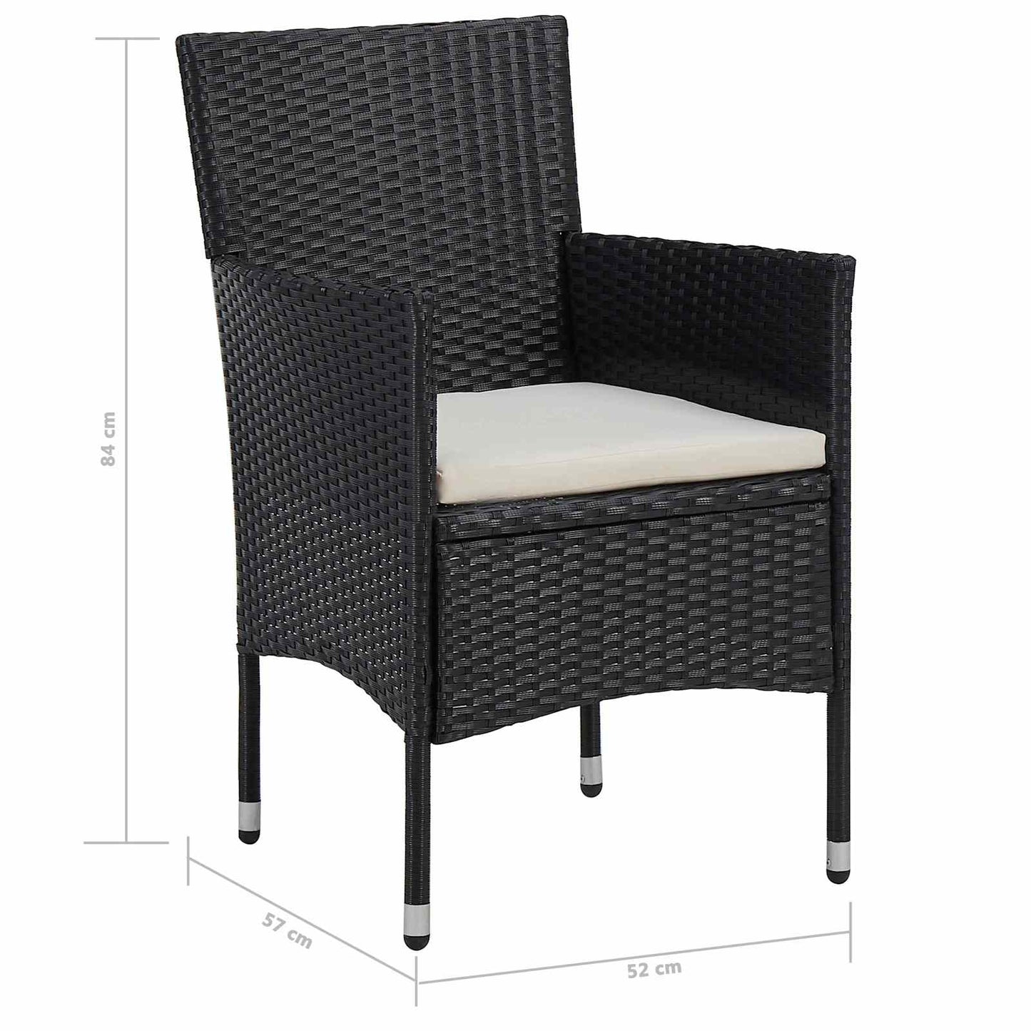Meubelset 5 pcs Zwart is nu te koop bij PeponiXL, paradijselijk wonen!
