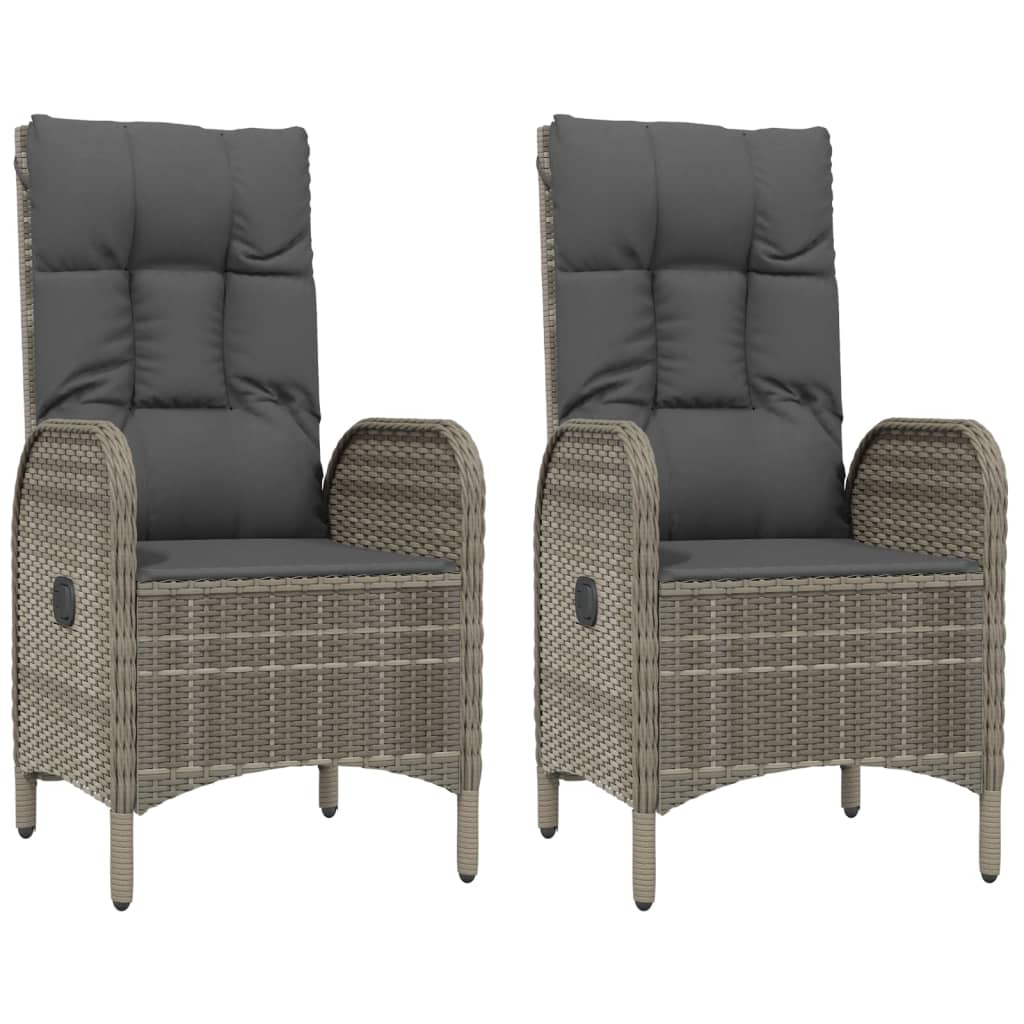 Tuinstoelen 2 st poly rattan grijs is nu te koop bij PeponiXL, paradijselijk wonen!