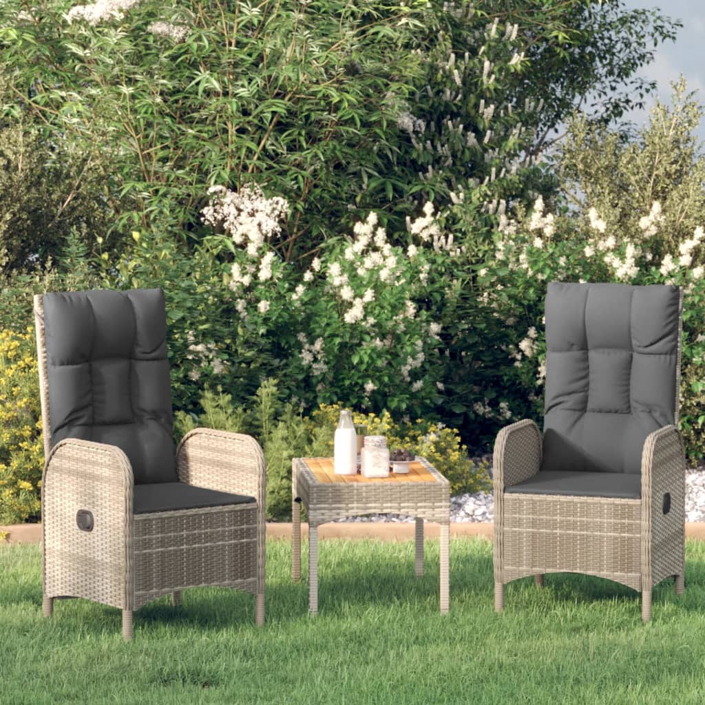 Tuinstoelen 2 st poly rattan grijs is nu te koop bij PeponiXL, paradijselijk wonen!