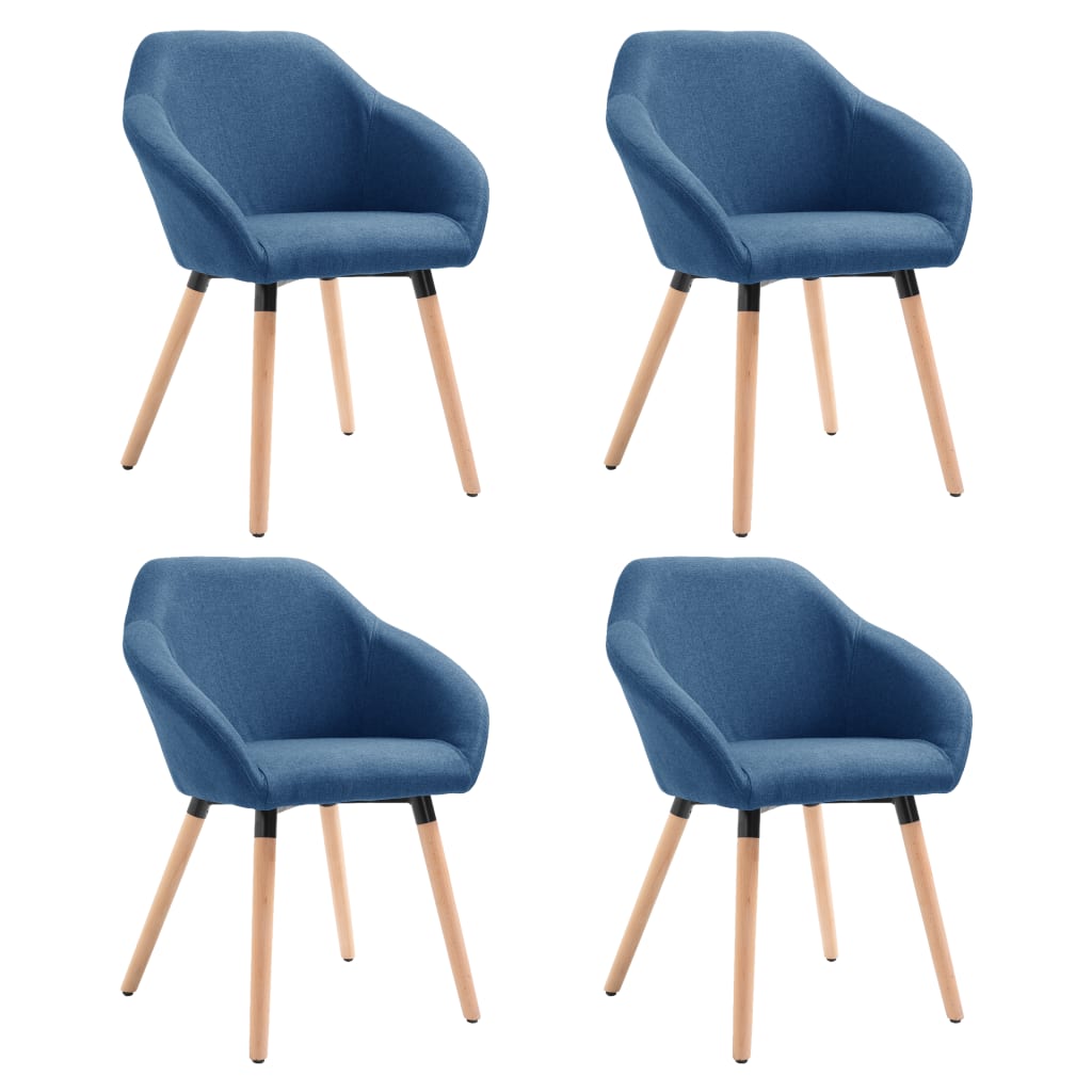 Eetkamerstoelen 4 st stof blauw is nu te koop bij PeponiXL, paradijselijk wonen!