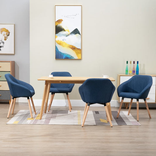 Eetkamerstoelen 4 st stof blauw is nu te koop bij PeponiXL, paradijselijk wonen!