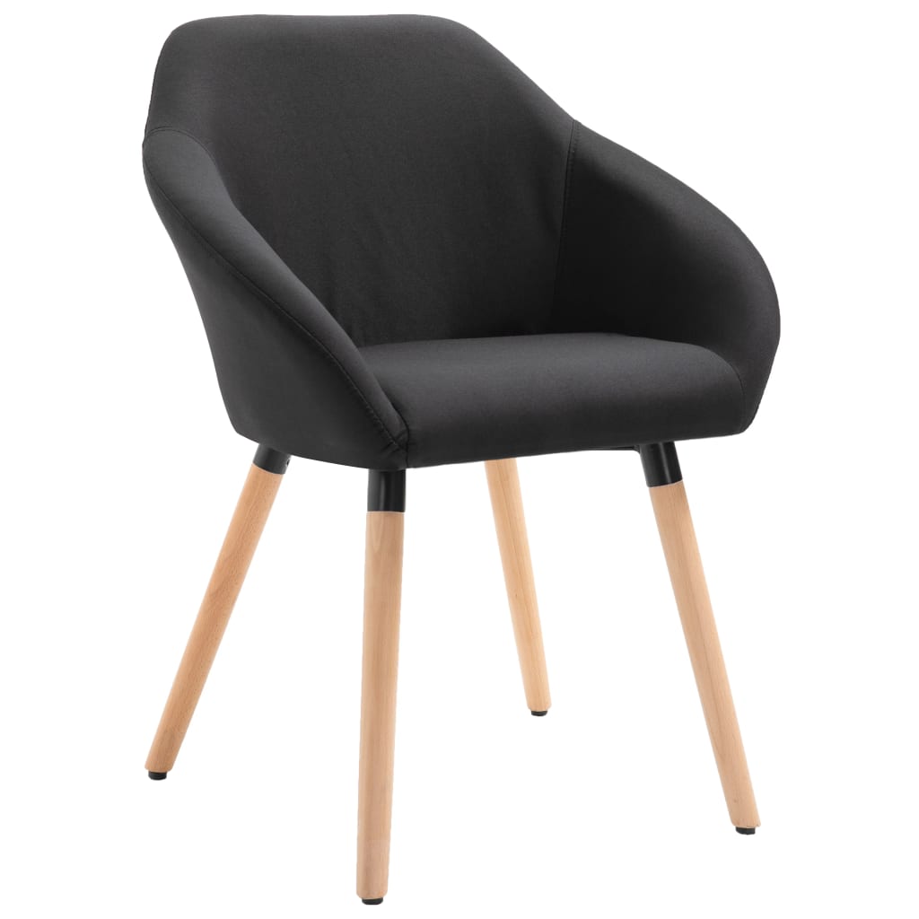 Eetkamerstoelen 4 st stof zwart is nu te koop bij PeponiXL, paradijselijk wonen!