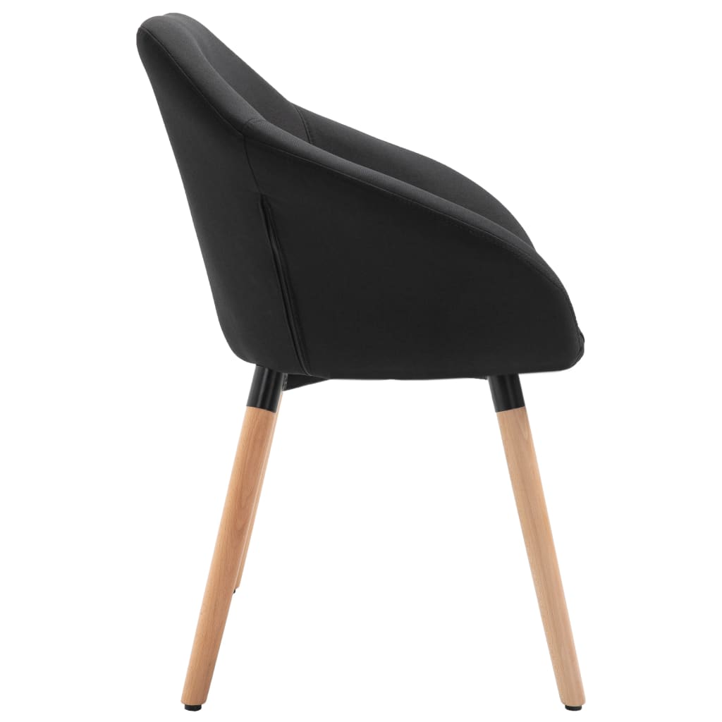 Eetkamerstoelen 4 st stof zwart is nu te koop bij PeponiXL, paradijselijk wonen!