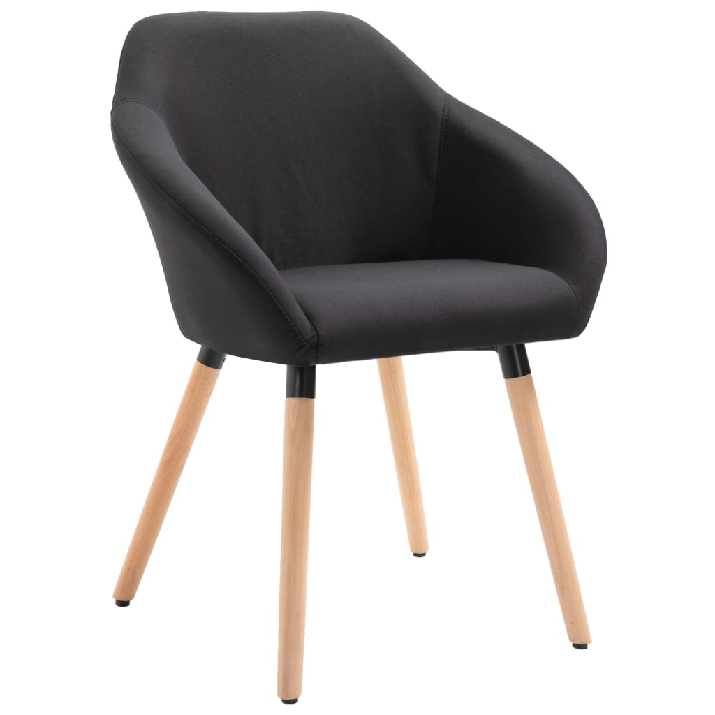 Eetkamerstoelen 6 st stof zwart is nu te koop bij PeponiXL, paradijselijk wonen!