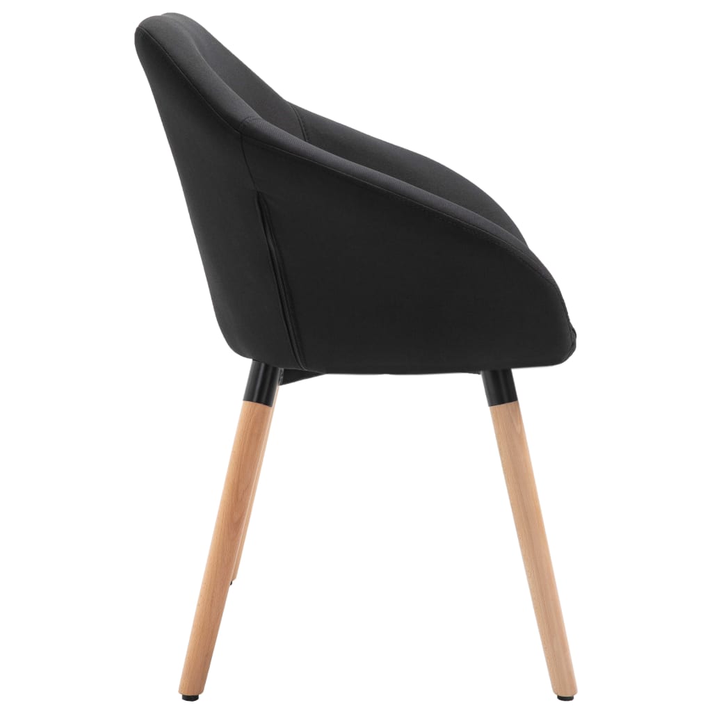 Eetkamerstoelen 6 st stof zwart is nu te koop bij PeponiXL, paradijselijk wonen!