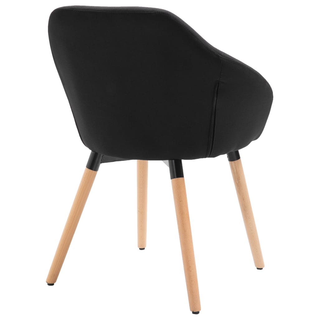 Eetkamerstoelen 6 st stof zwart is nu te koop bij PeponiXL, paradijselijk wonen!