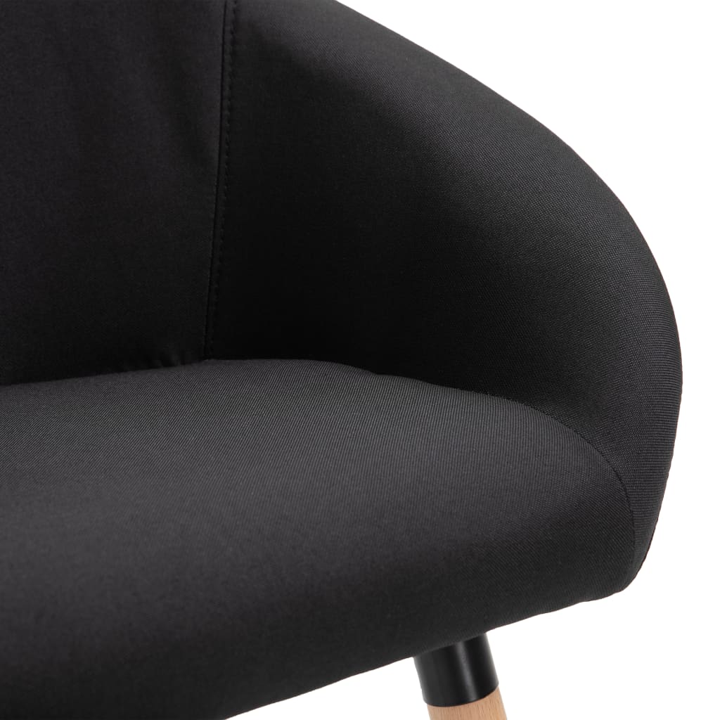 Eetkamerstoelen 6 st stof zwart is nu te koop bij PeponiXL, paradijselijk wonen!