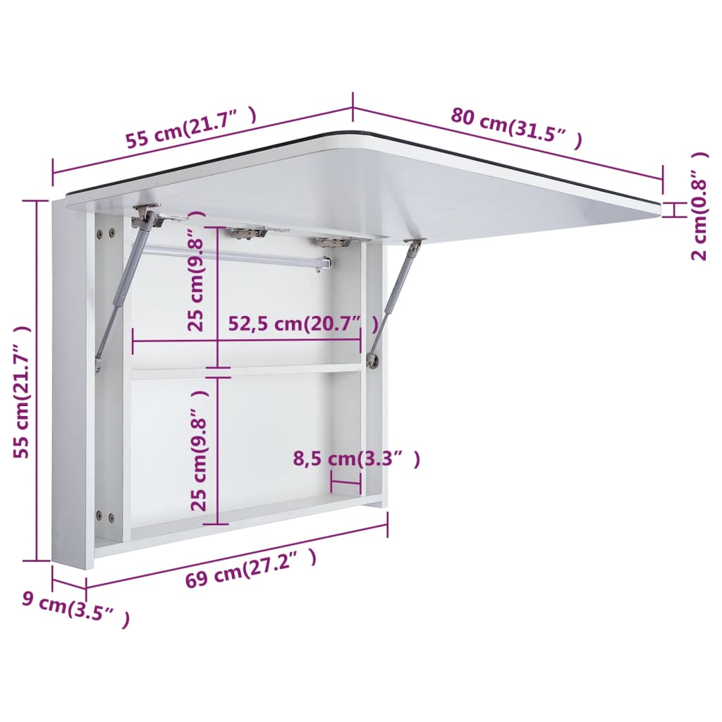Badkamerkast met spiegel LED 80x9,5x55 cm is nu te koop bij PeponiXL, paradijselijk wonen!