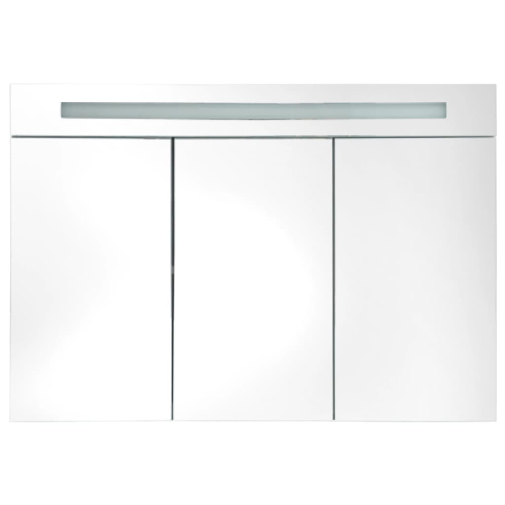 Badkamerkast met spiegel en LED 88x13x62 cm is nu te koop bij PeponiXL, paradijselijk wonen!