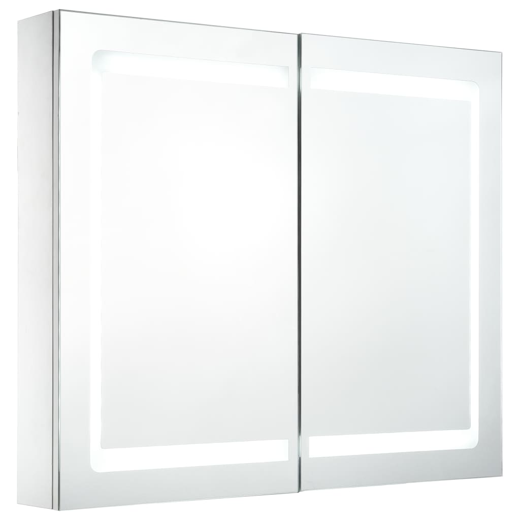 Badkamerkast met spiegel en LED 80x12,2x68 cm is nu te koop bij PeponiXL, paradijselijk wonen!