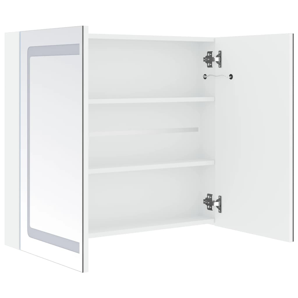 Badkamerkast met spiegel en LED 80x12,2x68 cm is nu te koop bij PeponiXL, paradijselijk wonen!