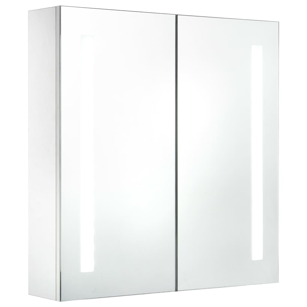 Badkamerkast met spiegel en LED 60x14x62 cm is nu te koop bij PeponiXL, paradijselijk wonen!