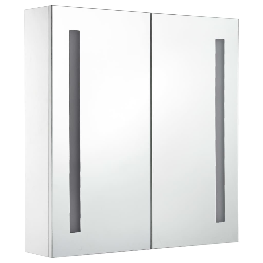 Badkamerkast met spiegel en LED 60x14x62 cm is nu te koop bij PeponiXL, paradijselijk wonen!
