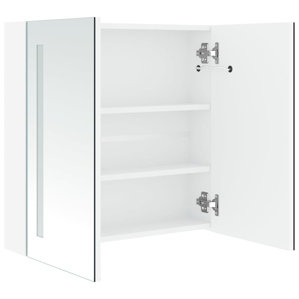 Badkamerkast met spiegel en LED 60x14x62 cm is nu te koop bij PeponiXL, paradijselijk wonen!