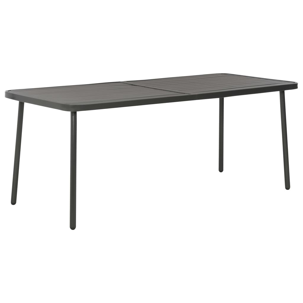 Tuintafel 180x83x72 cm staal donkergrijs is nu te koop bij PeponiXL, paradijselijk wonen!