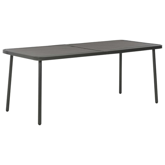 Tuintafel 180x83x72 cm staal donkergrijs is nu te koop bij PeponiXL, paradijselijk wonen!
