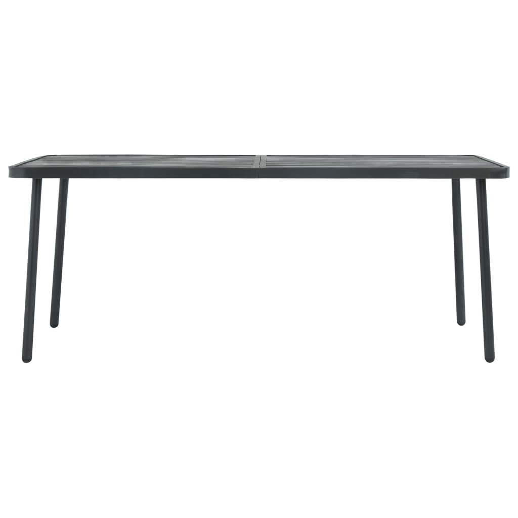 Tuintafel 180x83x72 cm staal donkergrijs is nu te koop bij PeponiXL, paradijselijk wonen!