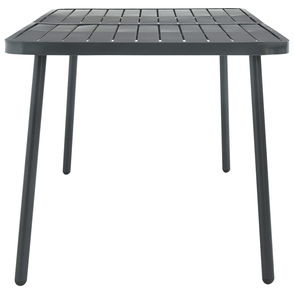 Tuintafel 180x83x72 cm staal donkergrijs is nu te koop bij PeponiXL, paradijselijk wonen!