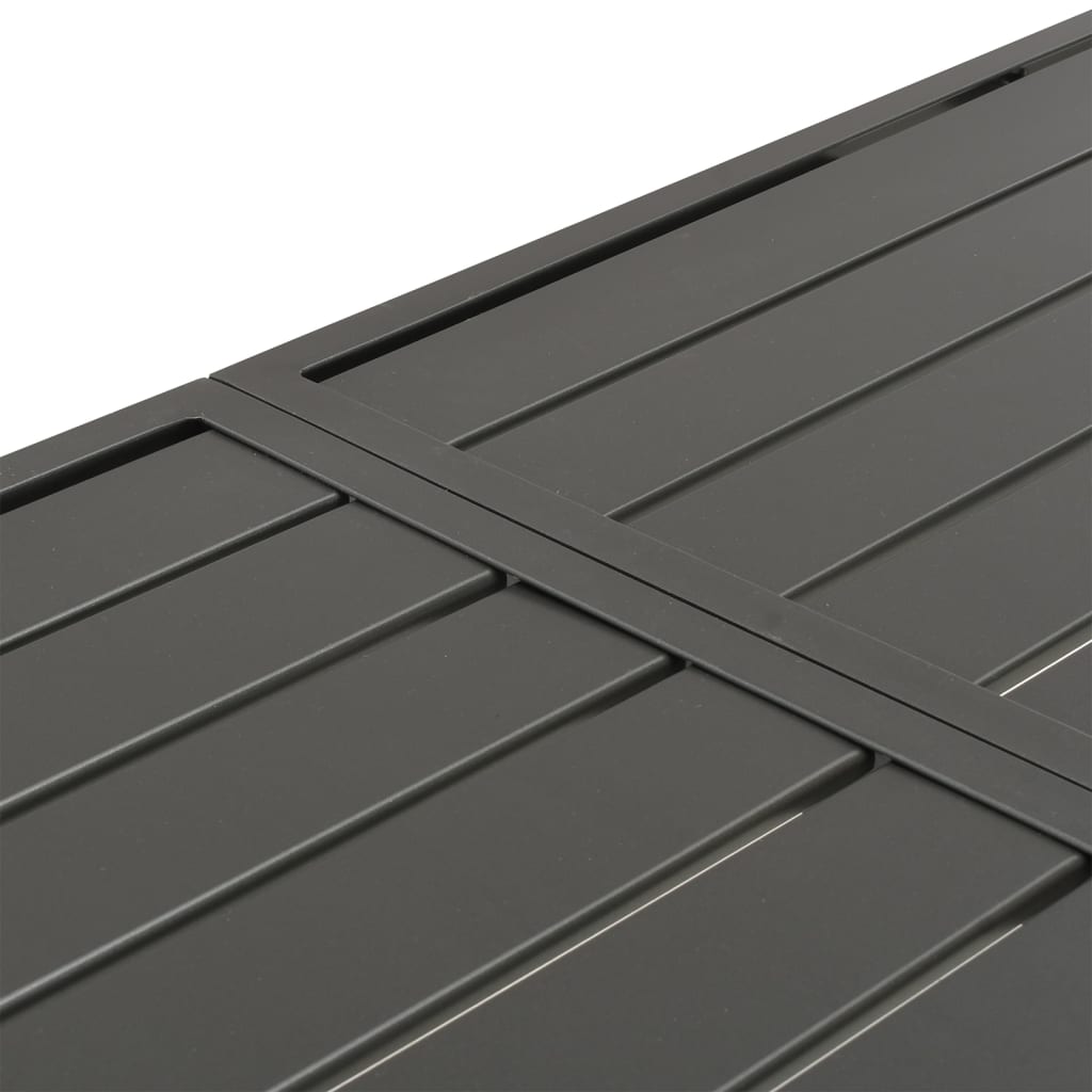 Tuintafel 180x83x72 cm staal donkergrijs is nu te koop bij PeponiXL, paradijselijk wonen!