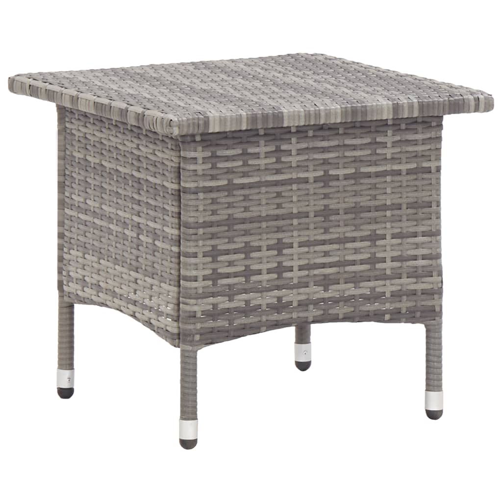 Theetafel 50x50x47 cm poly rattan grijs is nu te koop bij PeponiXL, paradijselijk wonen!