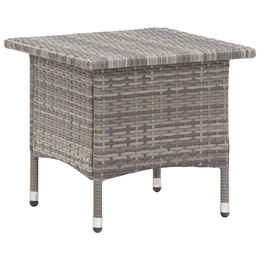 Theetafel 50x50x47 cm poly rattan grijs is nu te koop bij PeponiXL, paradijselijk wonen!