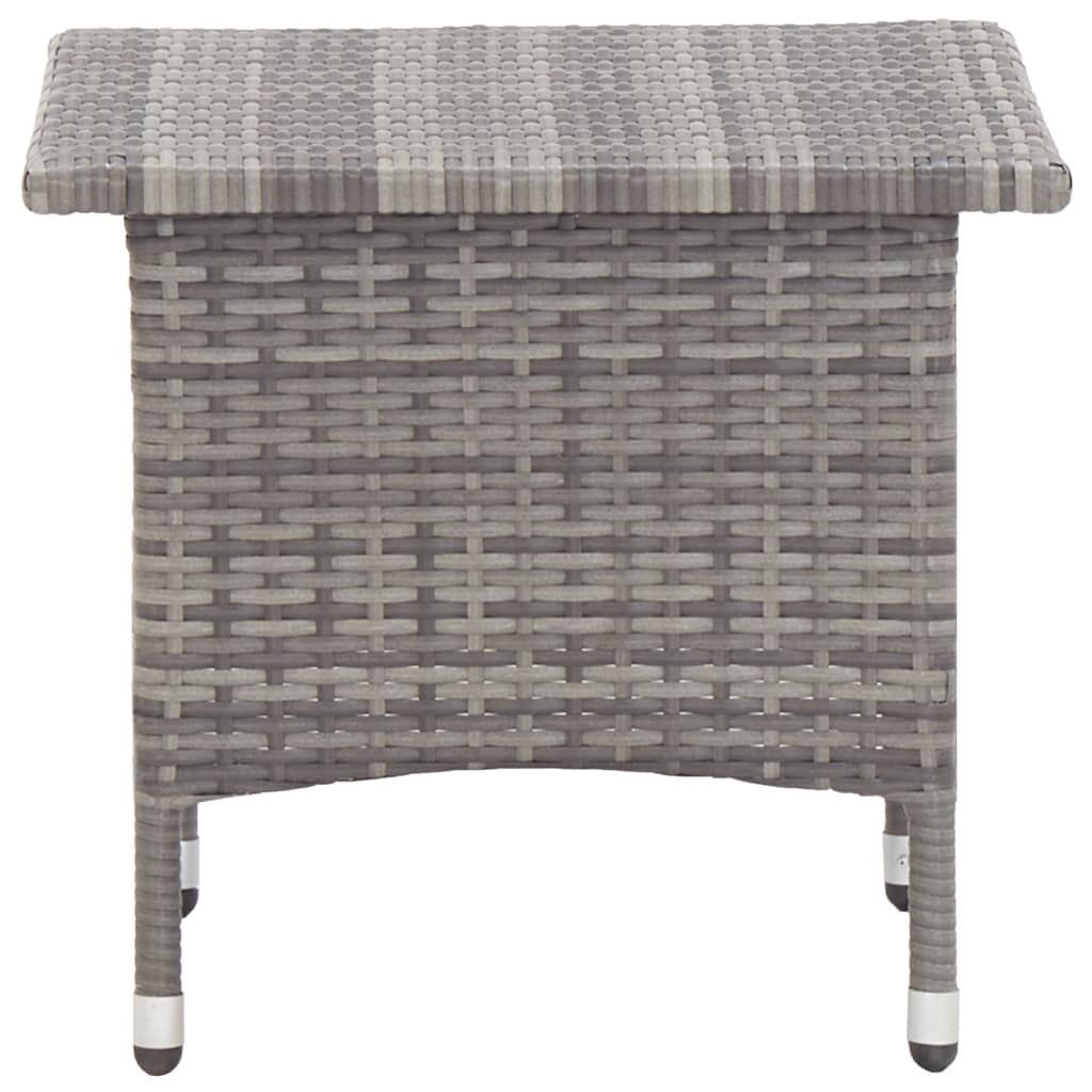 Theetafel 50x50x47 cm poly rattan grijs is nu te koop bij PeponiXL, paradijselijk wonen!