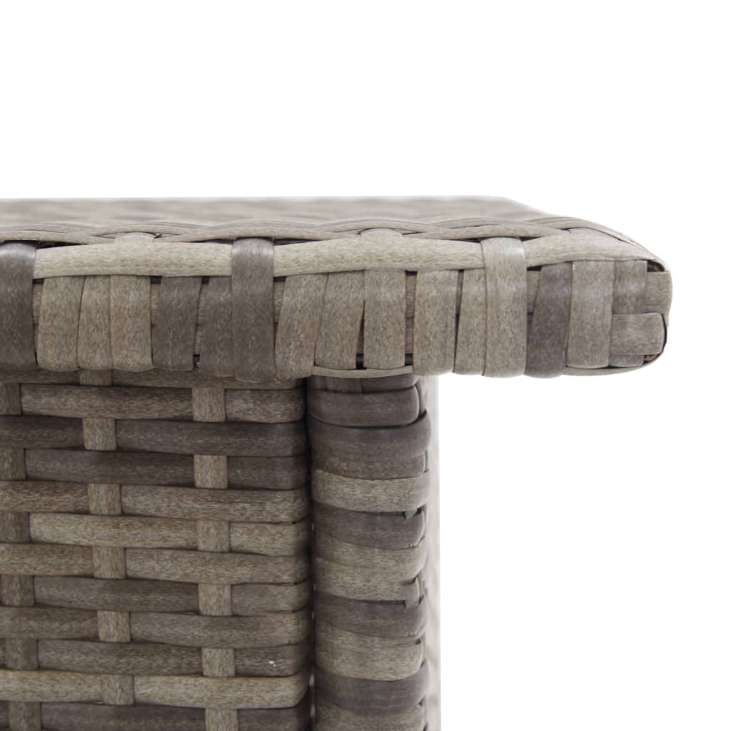 Theetafel 50x50x47 cm poly rattan grijs is nu te koop bij PeponiXL, paradijselijk wonen!