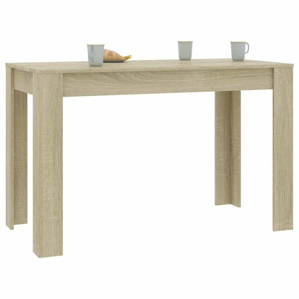 Eettafel 120x60x76 cm bewerkt hout sonoma eikenkleurig is nu te koop bij PeponiXL, paradijselijk wonen!