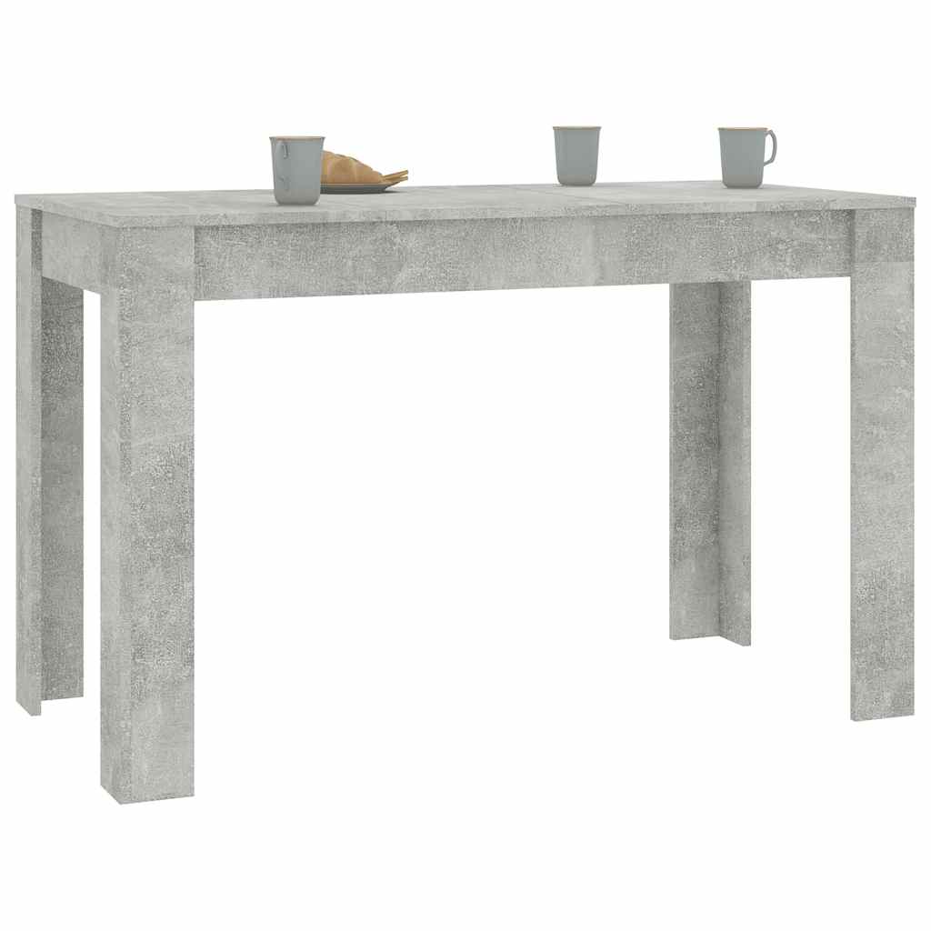 Eettafel 120x60x76 cm bewerkt hout betongrijs is nu te koop bij PeponiXL, paradijselijk wonen!
