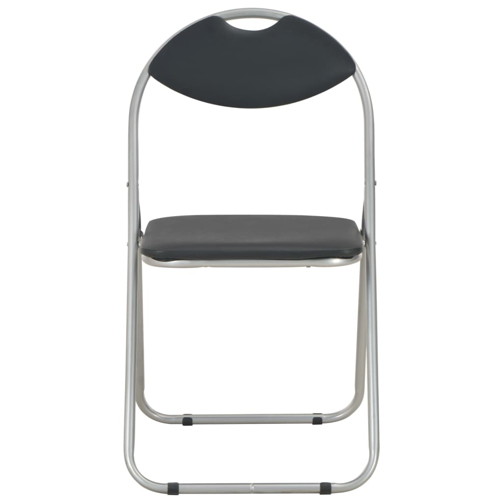 Eetkamerstoelen inklapbaar 6 st kunstleer zwart is nu te koop bij PeponiXL, paradijselijk wonen!
