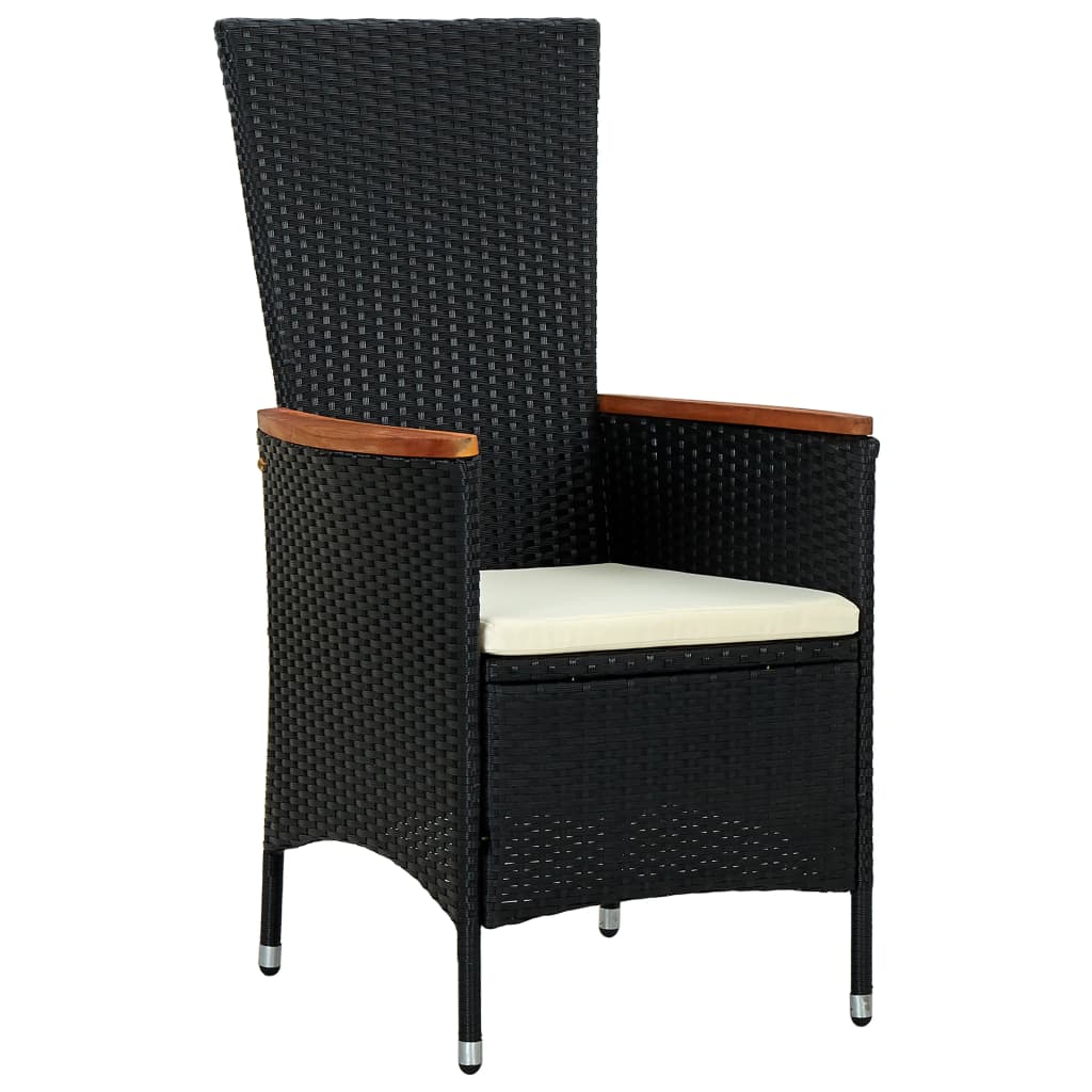 7-delige Tuinset poly rattan acaciahout zwart is nu te koop bij PeponiXL, paradijselijk wonen!