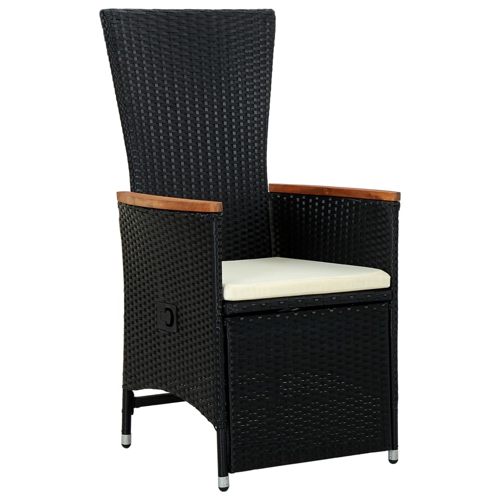 7-delige Tuinset poly rattan acaciahout zwart is nu te koop bij PeponiXL, paradijselijk wonen!