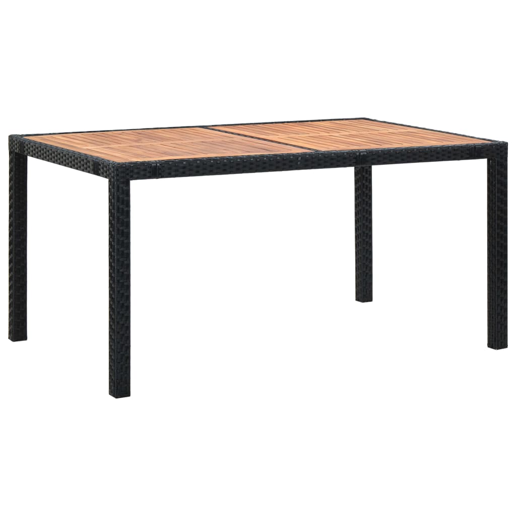7-delige Tuinset poly rattan acaciahout zwart is nu te koop bij PeponiXL, paradijselijk wonen!