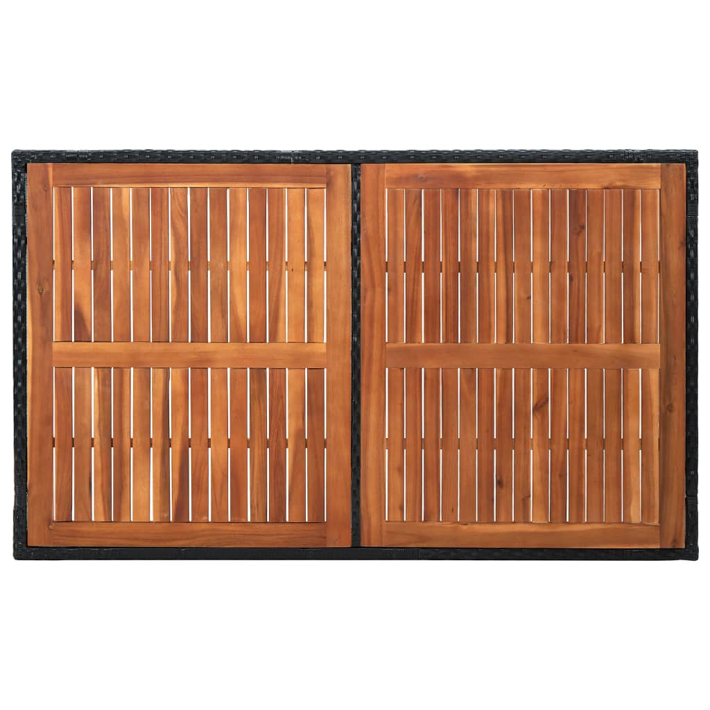 7-delige Tuinset poly rattan acaciahout zwart is nu te koop bij PeponiXL, paradijselijk wonen!
