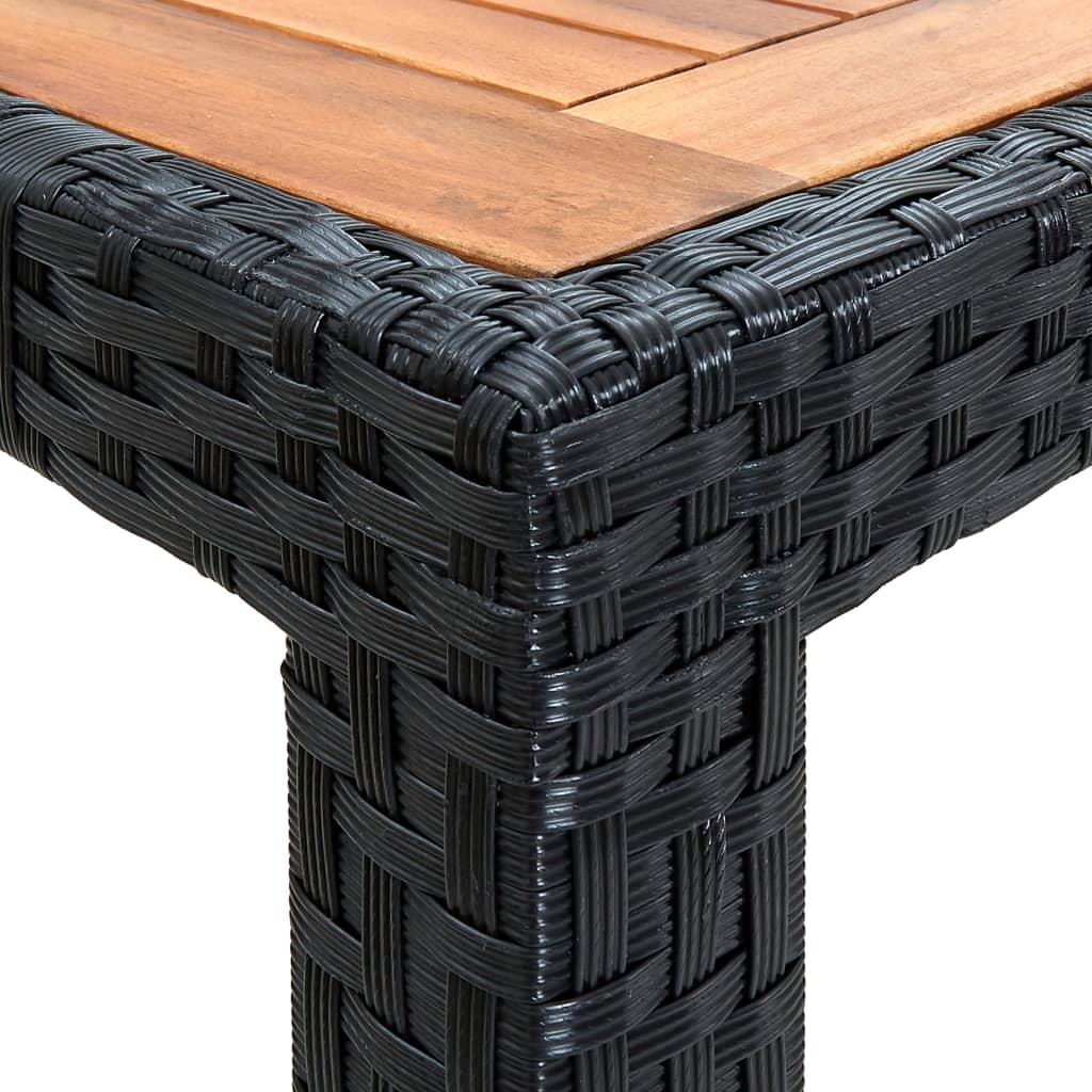 7-delige Tuinset poly rattan acaciahout zwart is nu te koop bij PeponiXL, paradijselijk wonen!