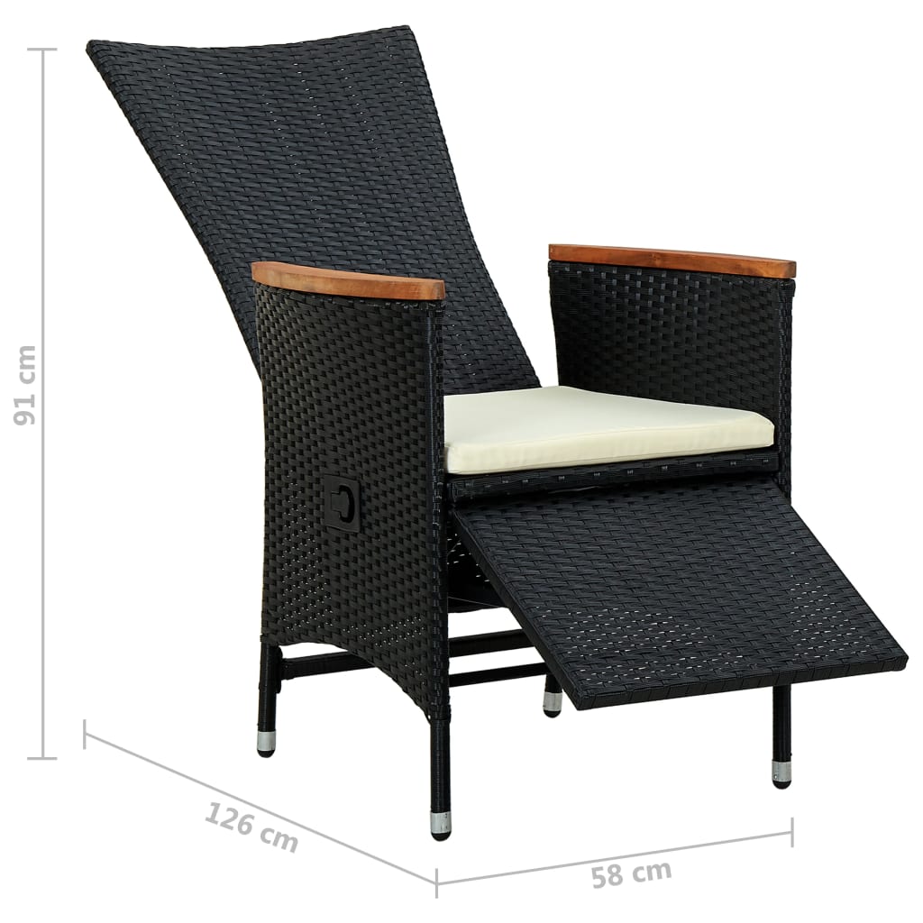 7-delige Tuinset poly rattan acaciahout zwart is nu te koop bij PeponiXL, paradijselijk wonen!