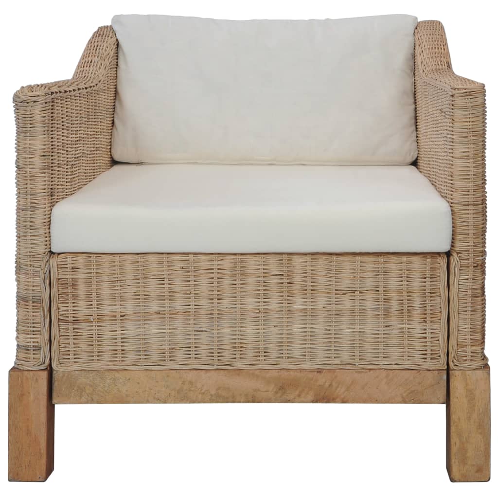 2-delig Bankstel met kussens natuurlijk rattan is nu te koop bij PeponiXL, paradijselijk wonen!