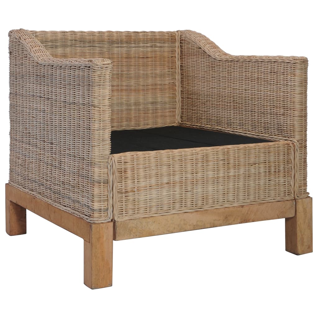 2-delig Bankstel met kussens natuurlijk rattan is nu te koop bij PeponiXL, paradijselijk wonen!