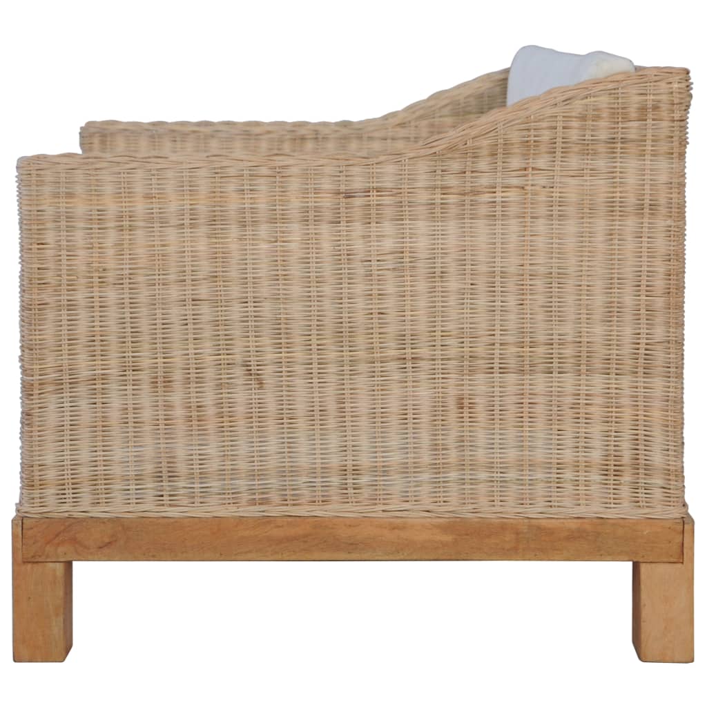 2-delig Bankstel met kussens natuurlijk rattan is nu te koop bij PeponiXL, paradijselijk wonen!